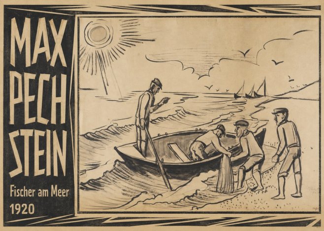 Max Pechstein Fischer Am Meer - 1920 No3 - Poster