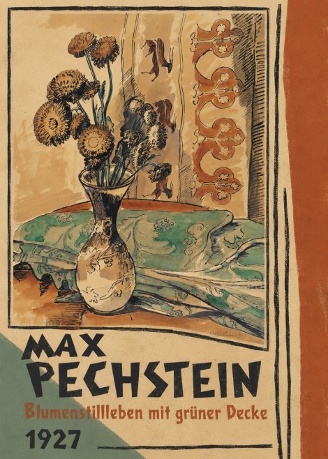 Max Pechstein Blumenstillleben Mit Grüner Decke No2 - Poster