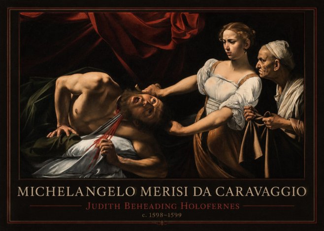 Michelangelo Merisi da Caravaggio Judith Beheading Holofernes II No1 - Poster