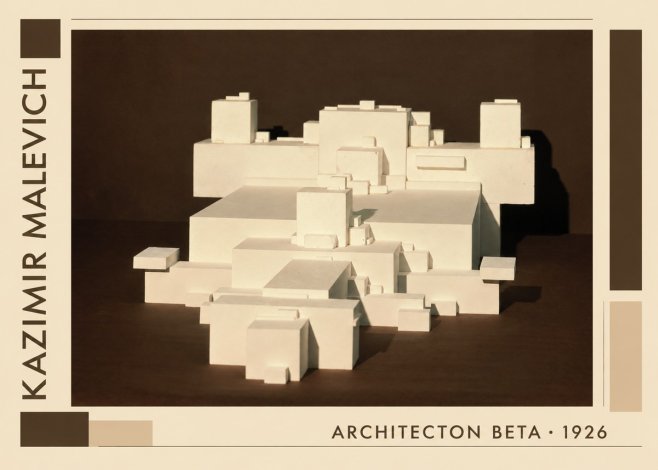 Kazimir Malevich Architecton Beta No1 - Poster