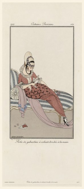 Gerda Wegener Robe De Gabardine À Volants Brodés À La Main II No6 - Poster