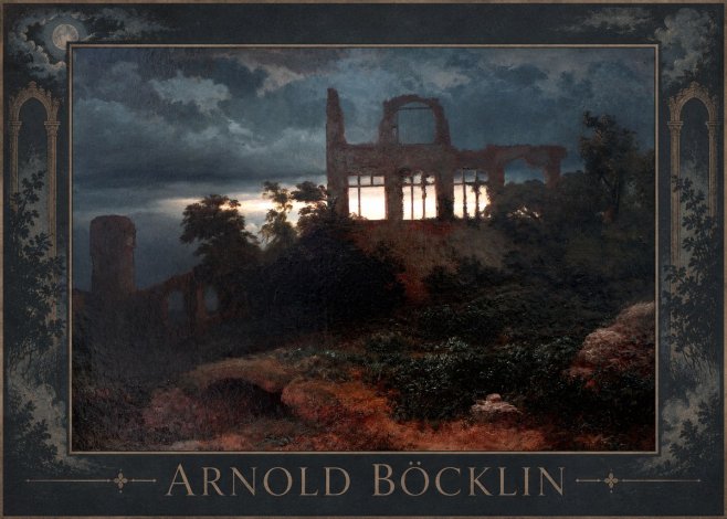 Arnold Böcklin Ruined Castle No1 - Poster