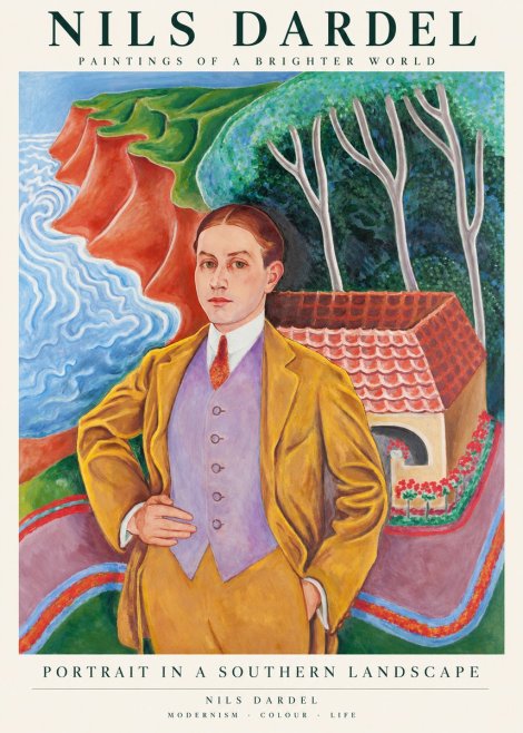 Nils Dardel Portrait in a Southern Landscape No1 - Poster