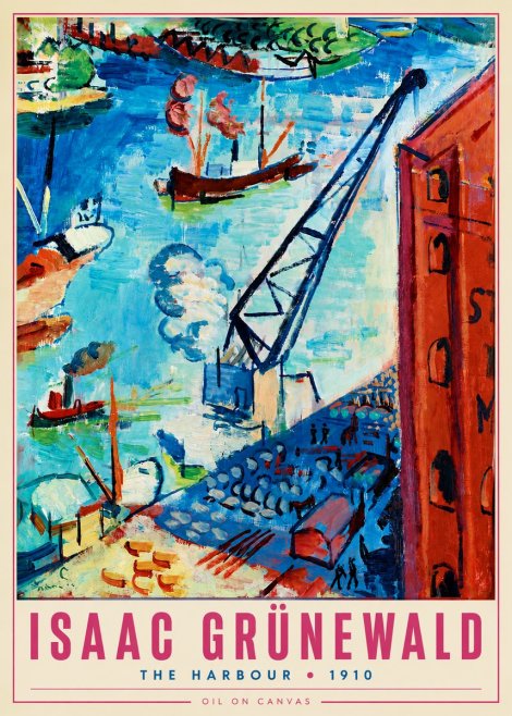 Isaac Grünewald The Harbour No3 - Poster