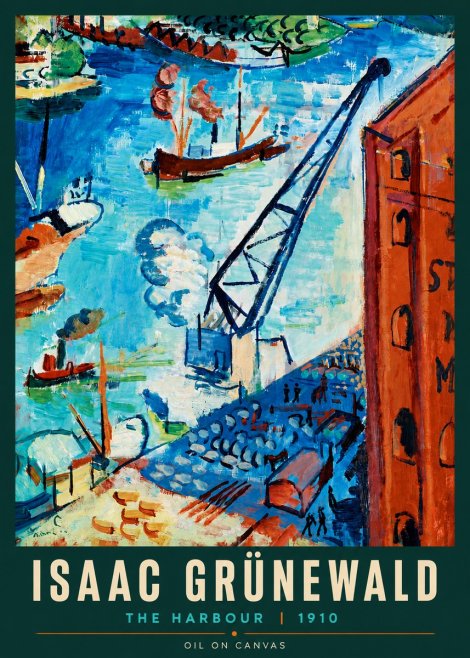 Isaac Grünewald The Harbour No4 - Poster
