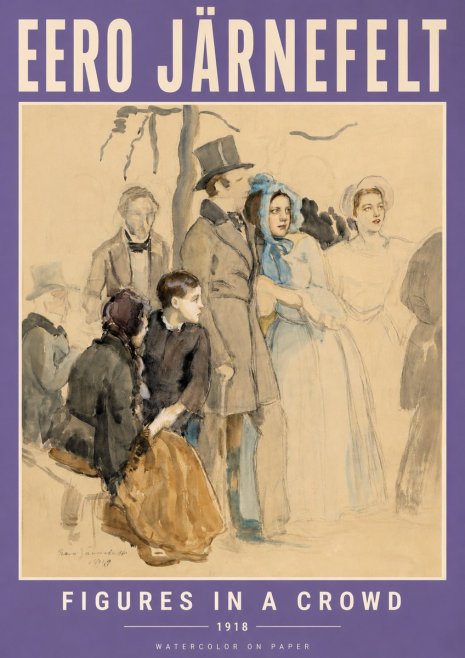 Eero Järnefelt Figures in a Crowd No5 - Poster