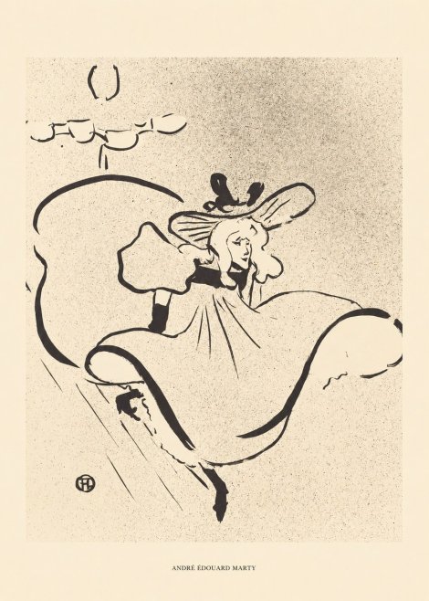 André Édouard Marty Elegant Woman with Hat No6 - Poster