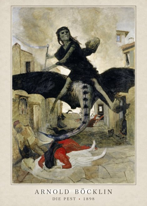 Arnold Böcklin Die Pest II No2 - Poster