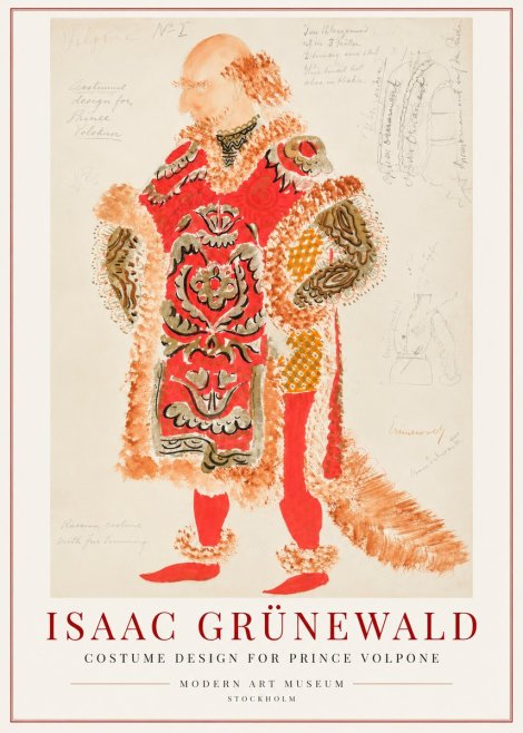 Isaac Grünewald Costume Design for a Theatre Production No2 - Poster