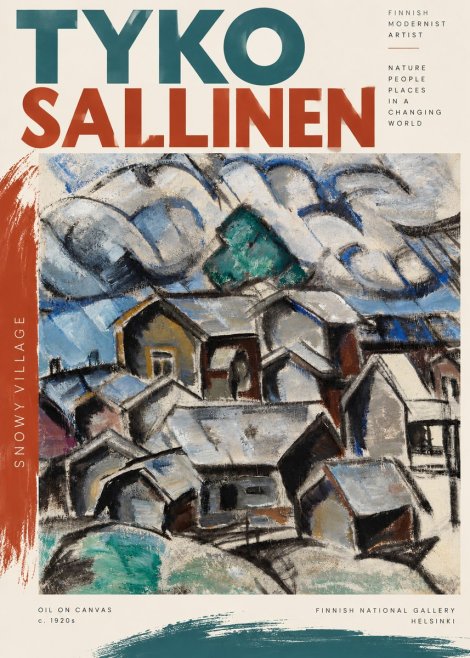 Tyko Sallinen Snowy Village No3 - Poster