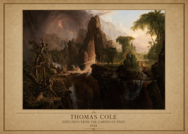 Thomas Cole Expulsion from the Garden of Eden II No1 - Poster