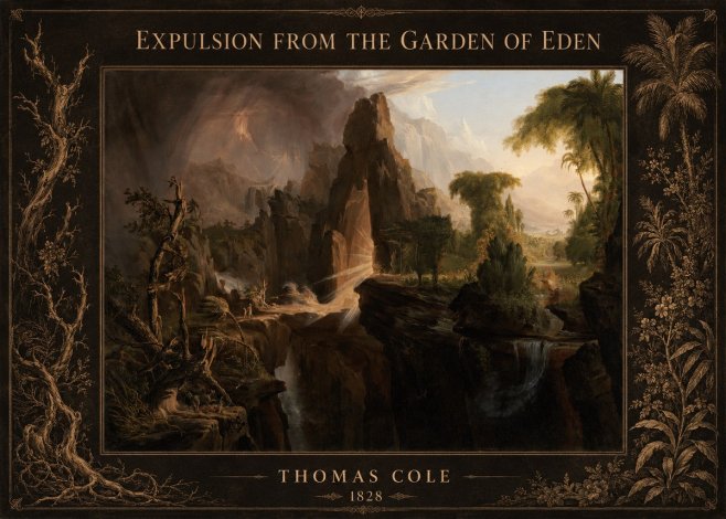Thomas Cole Expulsion from the Garden of Eden II No6 - Poster