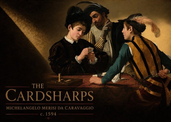 Michelangelo Merisi da Caravaggio The Cardsharps III No6 - Poster
