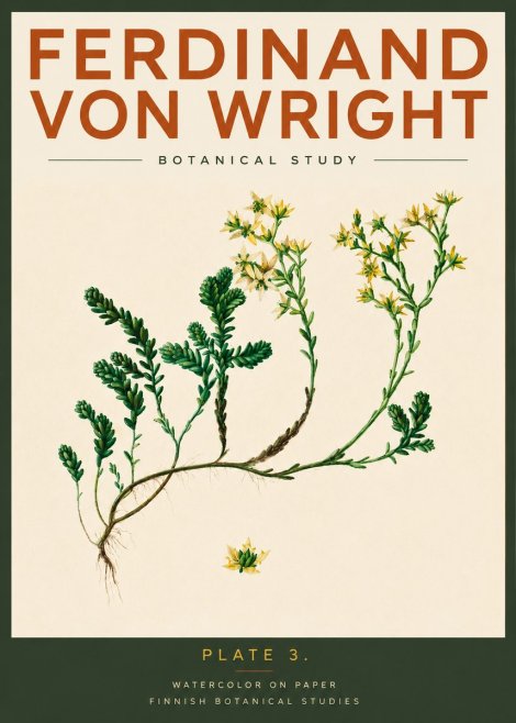 Ferdinand von Wright Botanical Study No2 - Poster