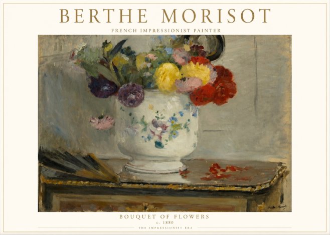 Berthe Morisot Bouquet of Flowers No1 - Poster