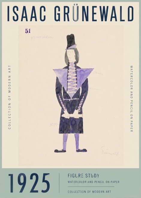 Isaac Grünewald Figure Study, 1925 No3 - Poster