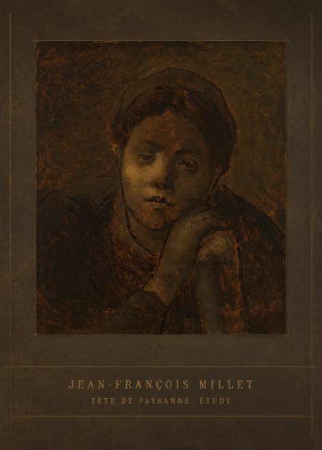 Jean-François Millet Tête De Paysanne, Étude No4 - Poster