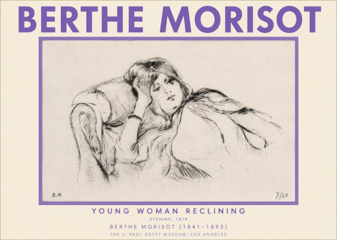 Berthe Morisot Young Woman Reclining I No2 - Poster