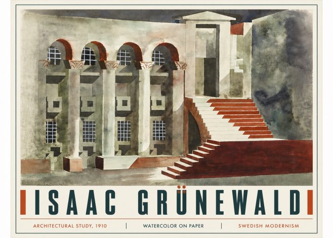 Isaac Grünewald Architectural Study, 1910 No5 - Poster