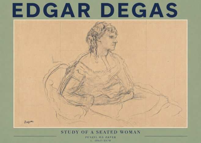 Edgar Degas Study of a Seated Woman No3 - Poster