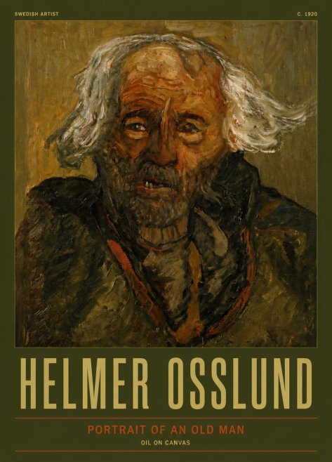 Helmer Osslund Portrait of an Old Man No5 - Poster
