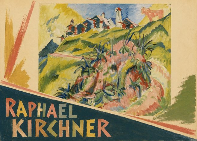 Raphael Kirchner Hillside Dwellings with Alpine Cow No3 - Poster
