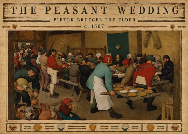 Pieter Bruegel The Peasant Wedding V No3 - Poster