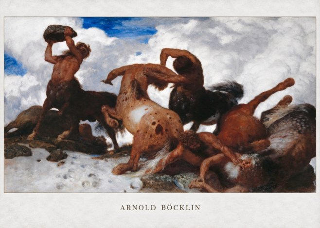 Arnold Böcklin Battle of the Centaurs No2 - Poster