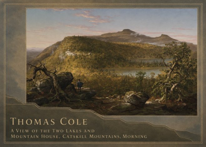 Thomas Cole A View of the Two Lakes and Mountain House, Catskill Mountains, Morning No2 - Poster