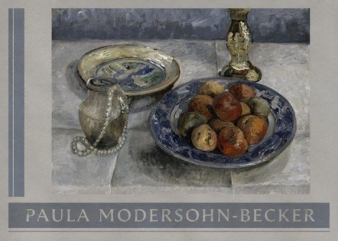 Paula Modersohn-Becker Still Life with Candlestick, Pitcher, and Fruit No2 - Poster