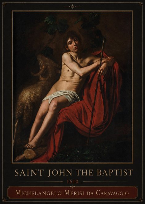 Michelangelo Merisi da Caravaggio Saint John the Baptist III No3 - Poster