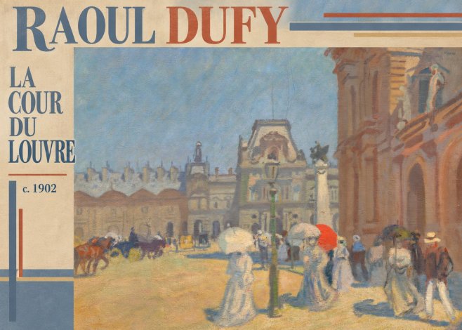 Raoul Dufy La Cour Du Louvre No2 - Poster