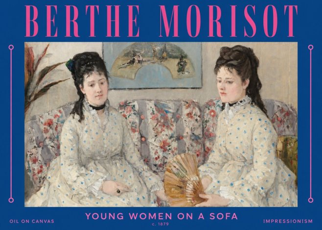 Berthe Morisot Young Women on a Sofa No2 - Poster