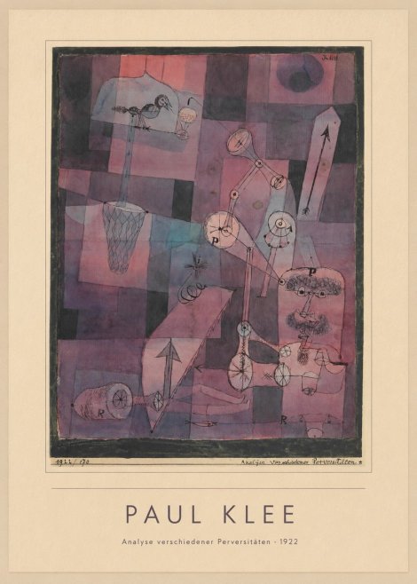 Paul Klee Analyse Verschiedener Perversitäten No4 - Poster