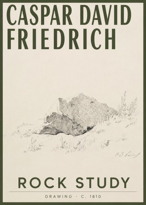 Caspar David Friedrich Rock Study No2 - Poster