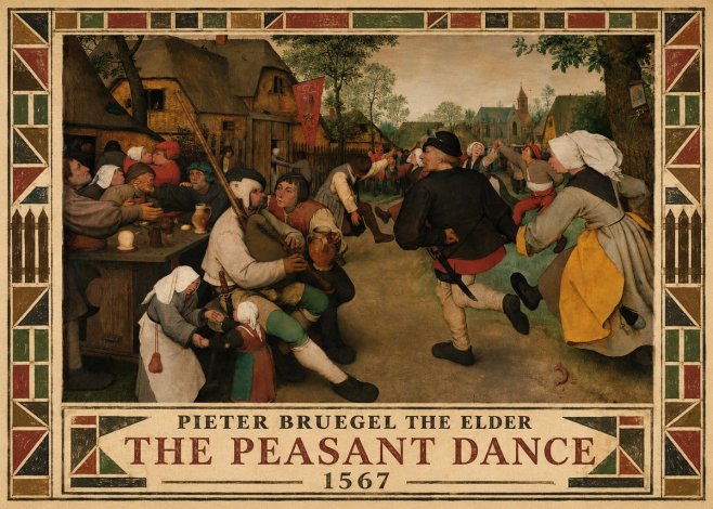 Pieter Bruegel The Peasant Dance II No4 - Poster