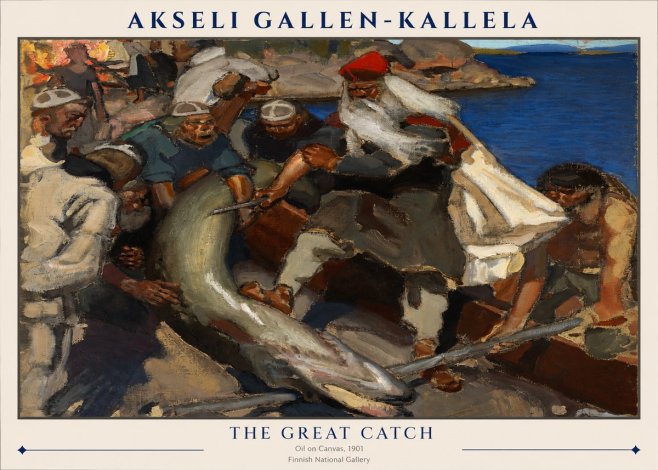 Akseli Gallen-Kallela The Great Catch No1 - Poster