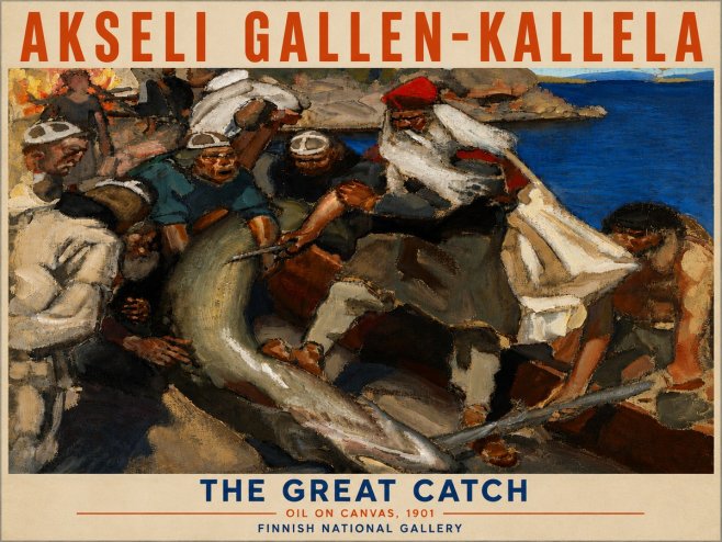 Akseli Gallen-Kallela The Great Catch No6 - Poster