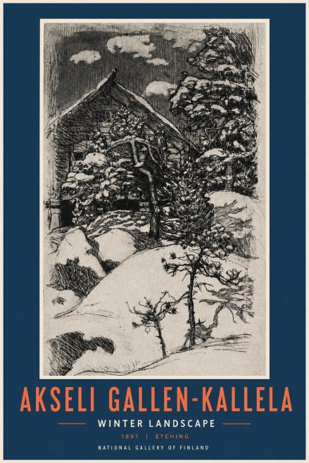 Akseli Gallen-Kallela Winter Landscape I No2 - Poster
