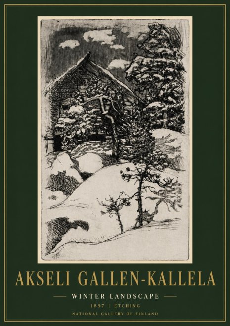 Akseli Gallen-Kallela Winter Landscape I No5 - Poster
