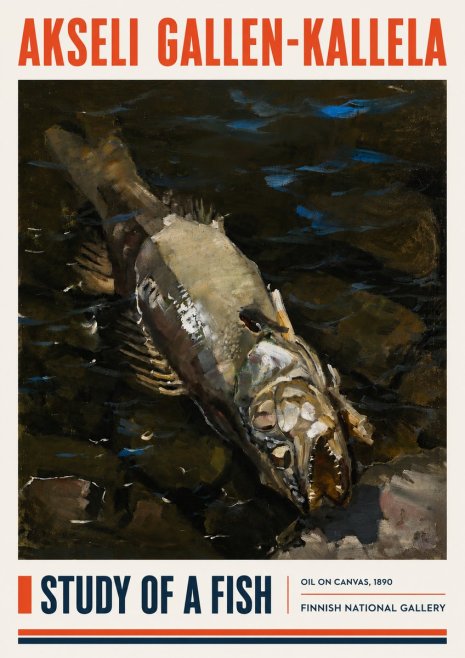 Akseli Gallen-Kallela Study of a Fish No4 - Poster