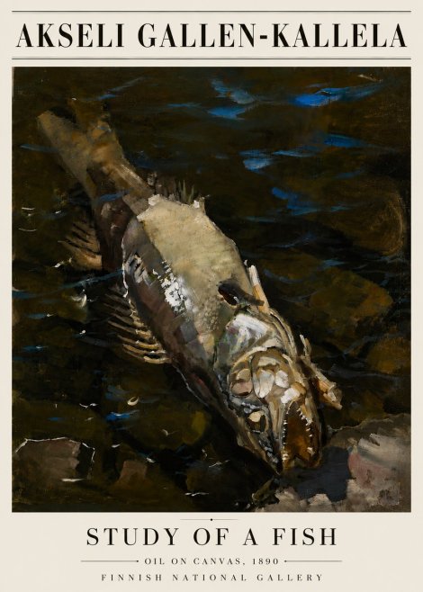 Akseli Gallen-Kallela Study of a Fish No6 - Poster