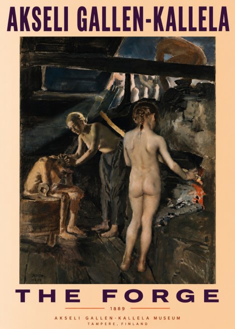 Akseli Gallen-Kallela The Forge No4 - Poster