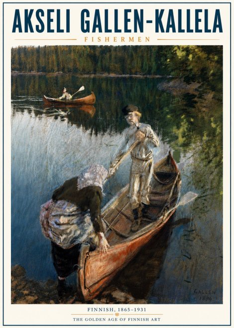 Akseli Gallen-Kallela Fishermen No6 - Poster