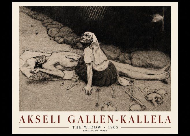 Akseli Gallen-Kallela The Widow No4 - Poster