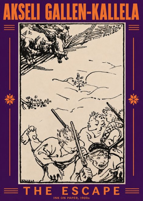 Akseli Gallen-Kallela The Escape No5 - Poster