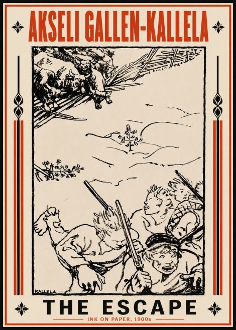 Akseli Gallen-Kallela The Escape No6 - Poster