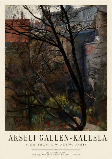 Akseli Gallen-Kallela The Bare Trees, Paris No4 - Poster