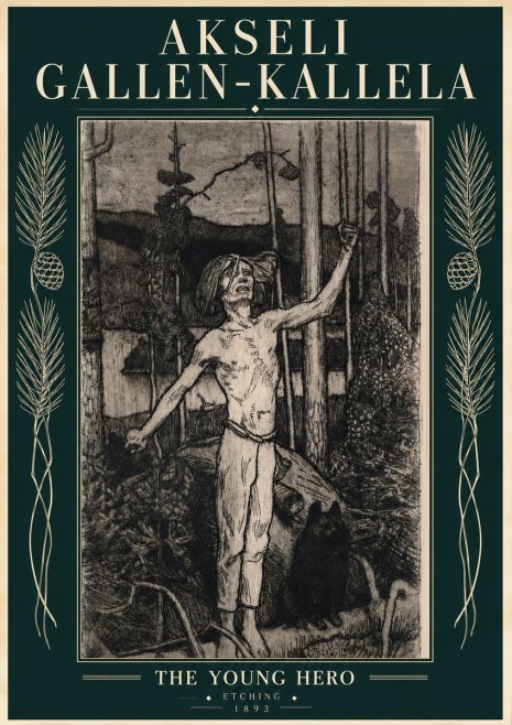 Akseli Gallen-Kallela The Young Hero No4 - Poster