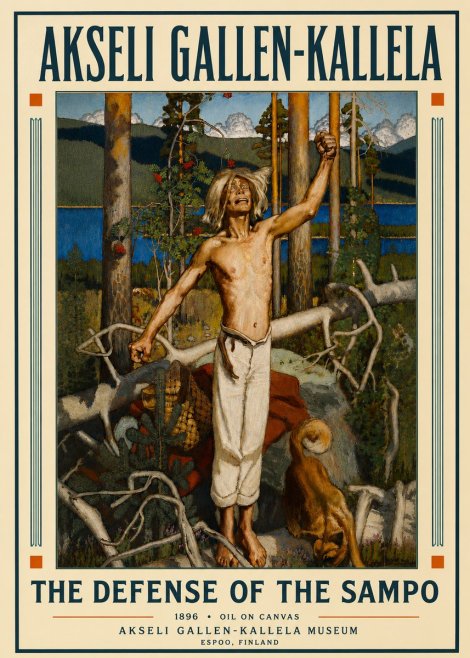 Akseli Gallen-Kallela The Defense of the Sampo No4 - Poster